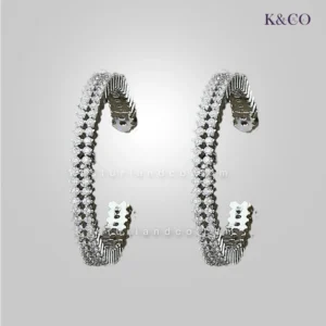 Shaina CZ Silver Hoop