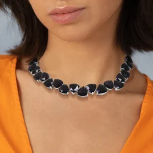 Crystal CZ Necklace, Purple