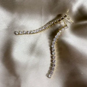 Aurora Gold Tennis Earrings