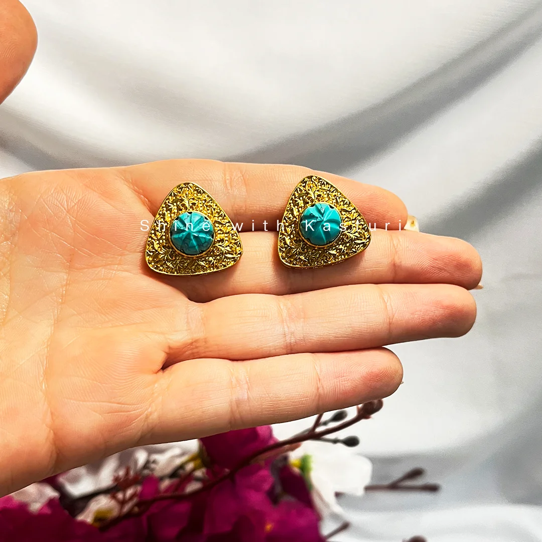 Zeenat Amrapali Inspired Necklace, Blue - Image 3