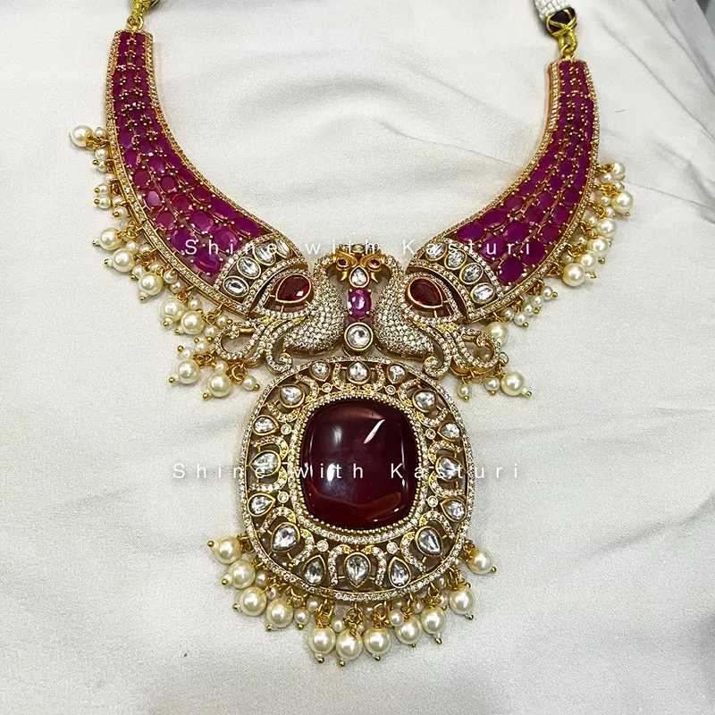 Celebrity Inspired Choker with Royal Pendant - Image 6