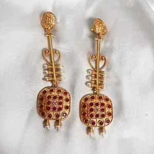 Antique Gold Ethnic Earrings
