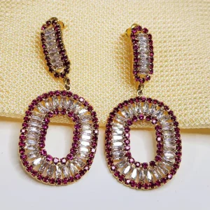 Alternative view of Bordeaux Luxe Earrings