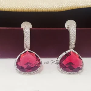 Alternative view of Rhea CZ and Stone Earrings