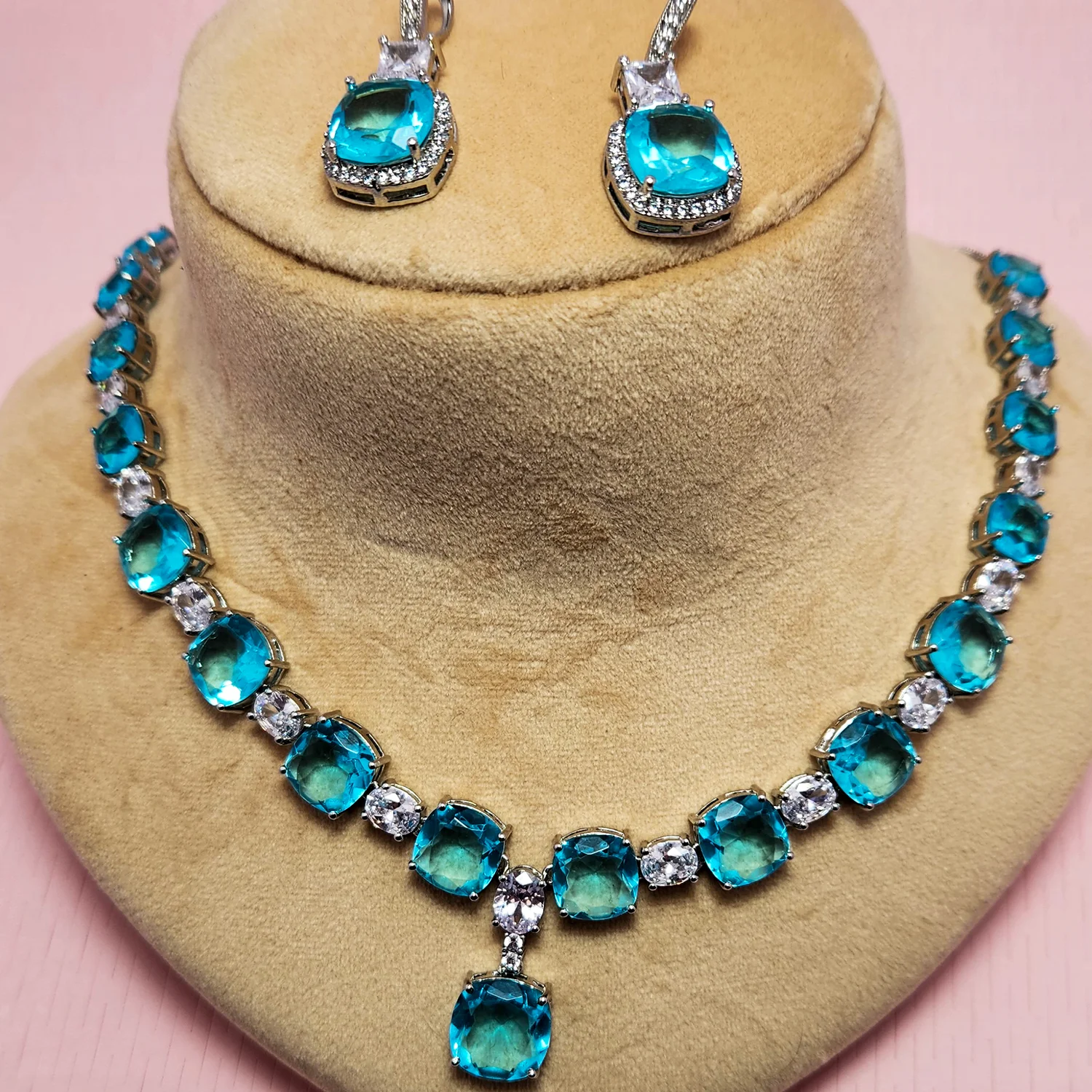Tia Crystals Necklace with Cubic Zirconia