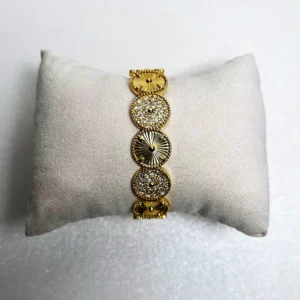 Diamante Bangle Bracelet, Gold