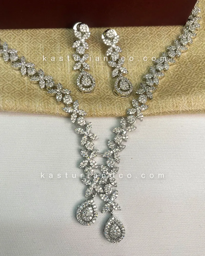 Alisha Diamond look Cubic Zirconia Necklace - Image 3
