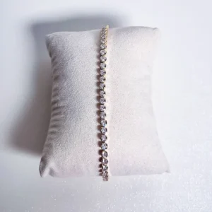 Alternative view of Dual Tone Tennis Bracelet