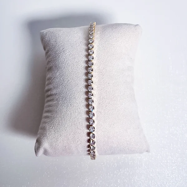 Dual Tone Tennis Bracelet - Image 2