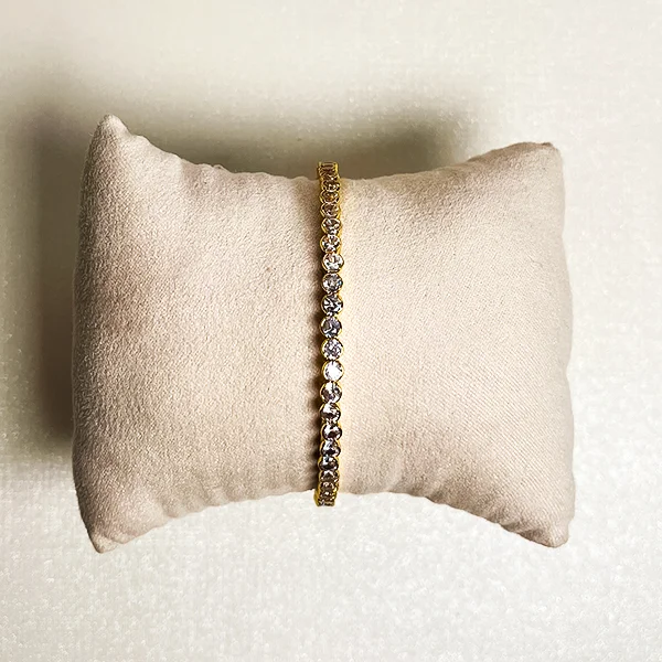 Dual Tone Tennis Bracelet