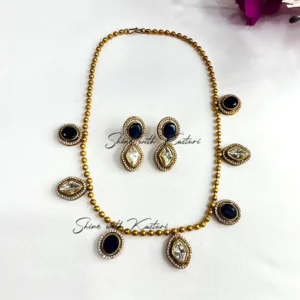 Alternative view of Kayla Antique Finish Necklace with Stones