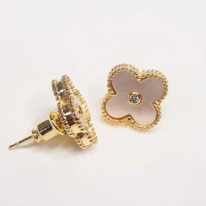 Alternative view of Fleur White Earrings