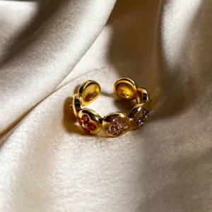 Gold Fleur Bauble Ring