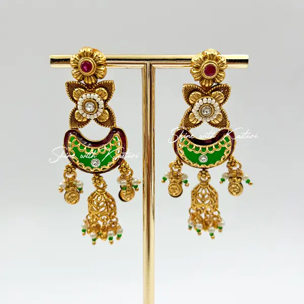 Regal Heritage Kundan Necklace Set - Image 4