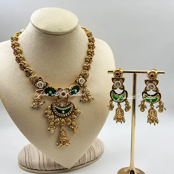 Regal Heritage Kundan Necklace Set - Image 2