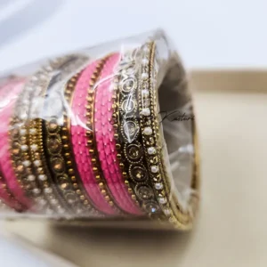 Alternative view of Gold Traditional Indian Bangles Set
