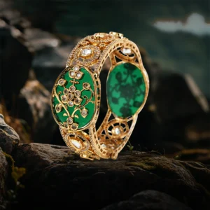 Alternative view of Bangle / Kada with Stones & Premium Kundan