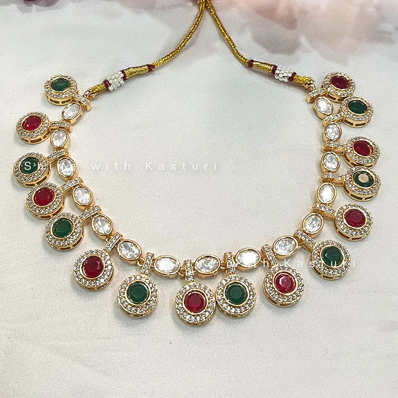 Multicolor Kundan & Stone Choker - Image 2
