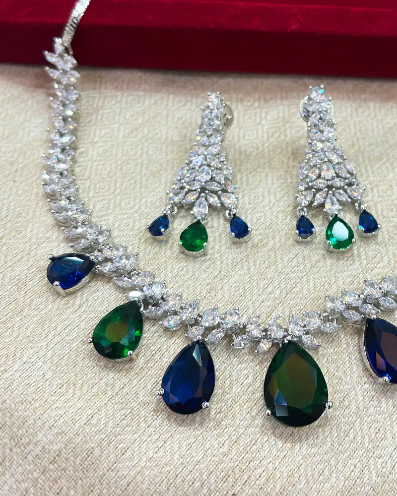 Perfect Evening Dress Necklace with CZ Stones - Image 5