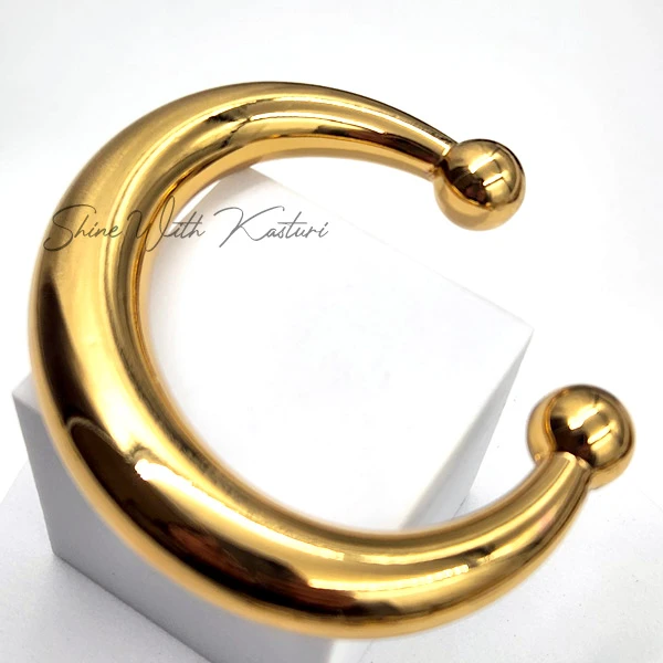 Bold Polished Gold Cuff