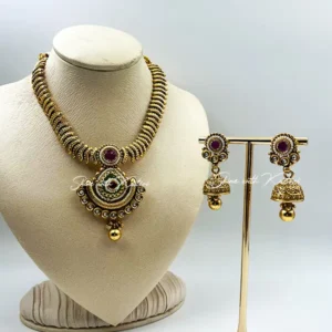 Buy Sree Kundan & Stone Necklace with Jhumkis