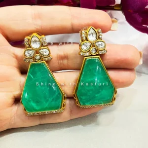 Alternative view of Meera Doublet stone polki earrings
