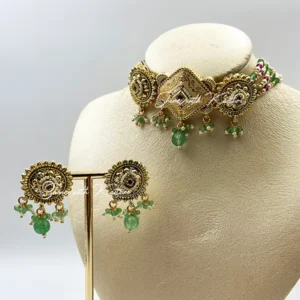 Buy Tara Choker Set with Stones & Gold Motifs