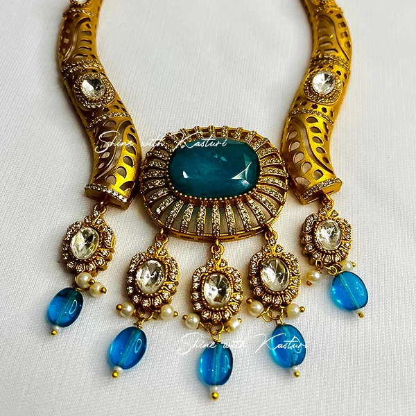 Traditional Hasli Choker with Doublet Stone - Image 2