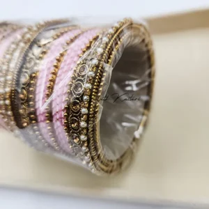 Alternative view of Gold Traditional Indian Bangles Set