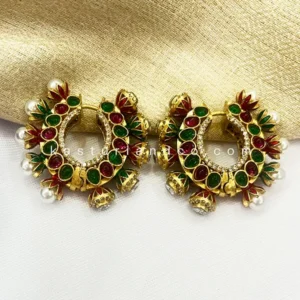 Designer Chandbaali Kundan and Moti, Multi