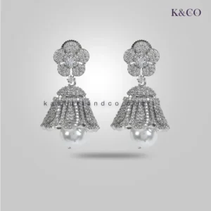 CZ Earring With Pearl