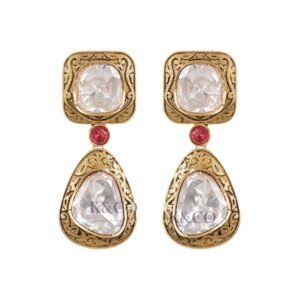 Designer Polki Earrings  with stone