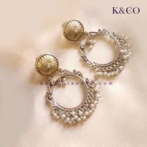 Saira Chandbaali Earrings, White