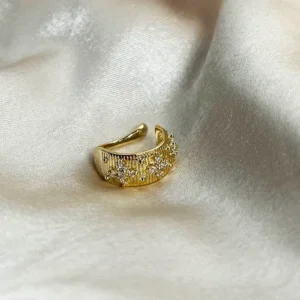 Fleur Gold Ear Cuff (Right)