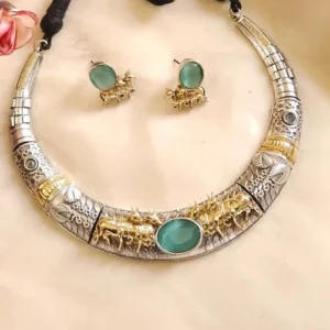 Hasli Choker with stones and artwork