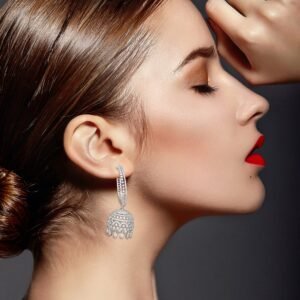 Alternative view of Shri Classic Chandbaali style Jhumki