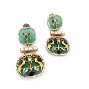 Alternative view of Mani Sabyasachi Inspired Earrings with Inlay