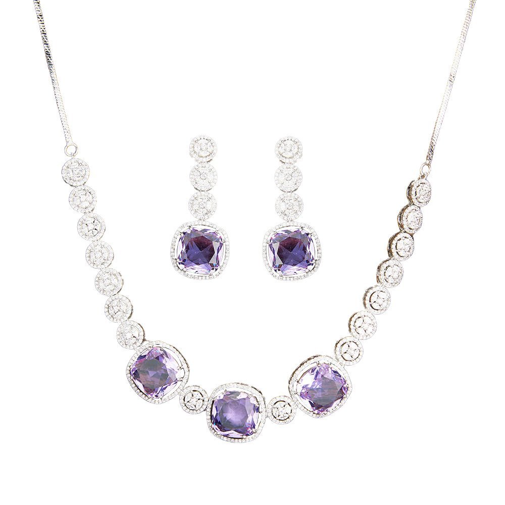 CZ Necklace with stones - Image 2