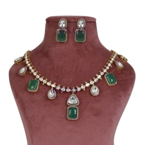 Alternative view of Premium Moissanite & Stone Necklace D1