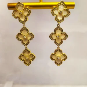 Mother of Pearl gold-plated drop earrings