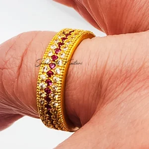 Alternative view of Ring embellished with ruby zircons