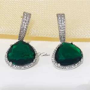 Rhea CZ and Stone Earrings