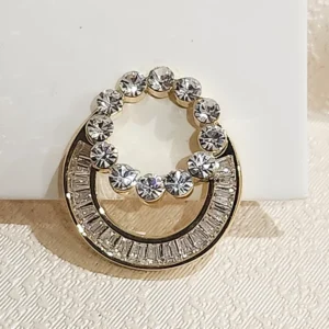 Aurora Crystal Circle Stud Earrings