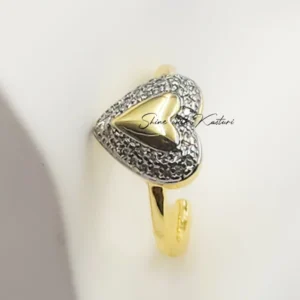 Alternative view of Dual Tone Heart Adjustable Ring