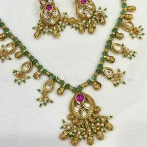 Ethnic Choker Necklace Polki & Stone