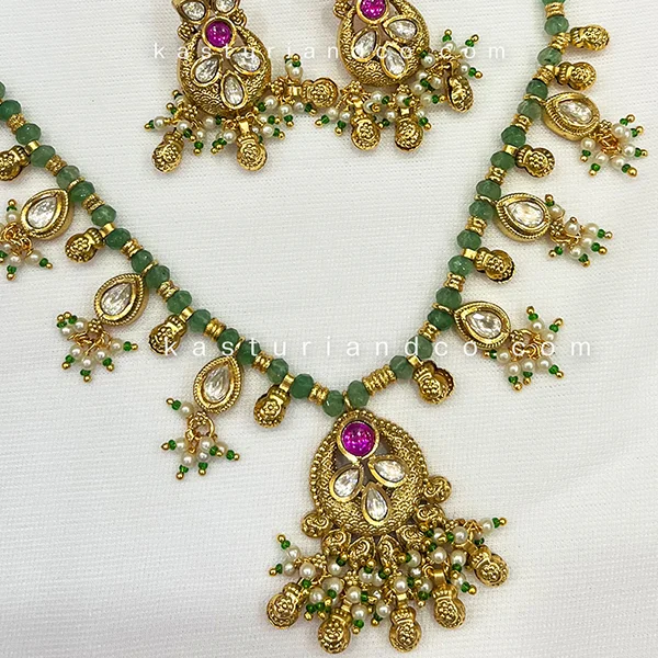 Ethnic Choker Necklace Polki & Stone