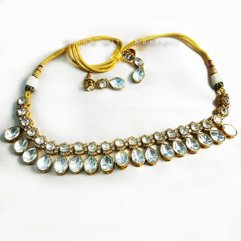 Classic Layered Necklace with Polkis