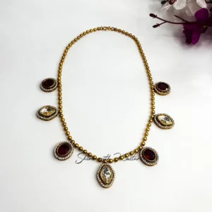 Kayla Antique Finish Necklace with Stones