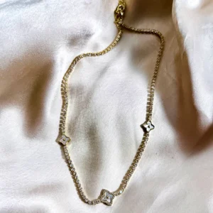 Fleur Tennis Necklace, Classic