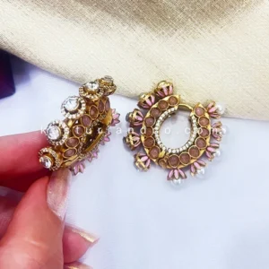 Alternative view of Designer Chandbaali Kundan and Moti